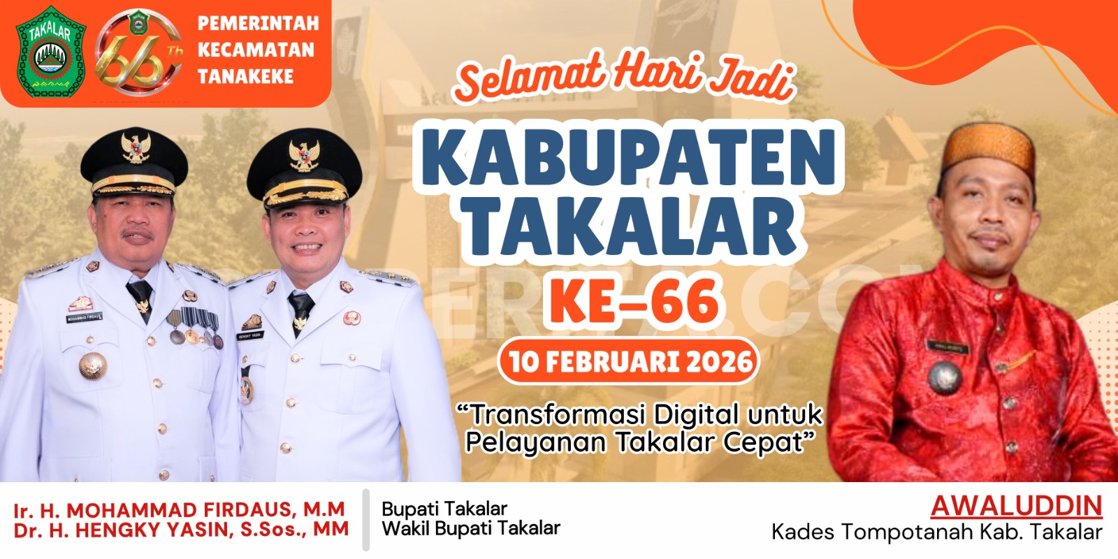 Selamat Hari Jadi Takalar Ke-66